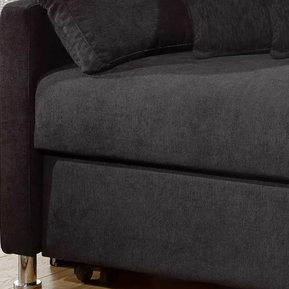 Wohnen Sofas|Sofa*Schwarzes 2er Sofa mit Schlaffunktion - Laromain