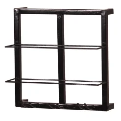 Wohnen Esszimmerregale|Regale*Schwarzes Wandregal für Weinflaschen - Charlots