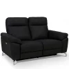 Wohnen Sofas|Sofa*Schwarzes Zweier Sofa mit Relaxfunktion - Salma