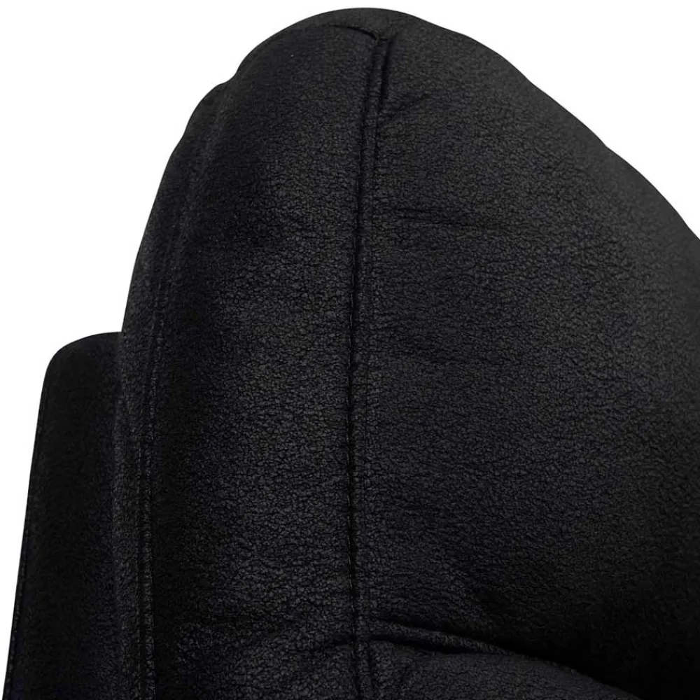 Wohnen Sofas|Sofa*Schwarzes Zweier Sofa mit Relaxfunktion - Salma