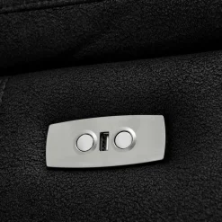 Wohnen Sofas|Sofa*Schwarzes Zweier Sofa mit Relaxfunktion - Salma