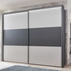 Wohnen Kleiderschränke|Kleiderschränke*Schwebetüren Kleiderschrank in Hellgrau & Dunkelgrau - Guadiana