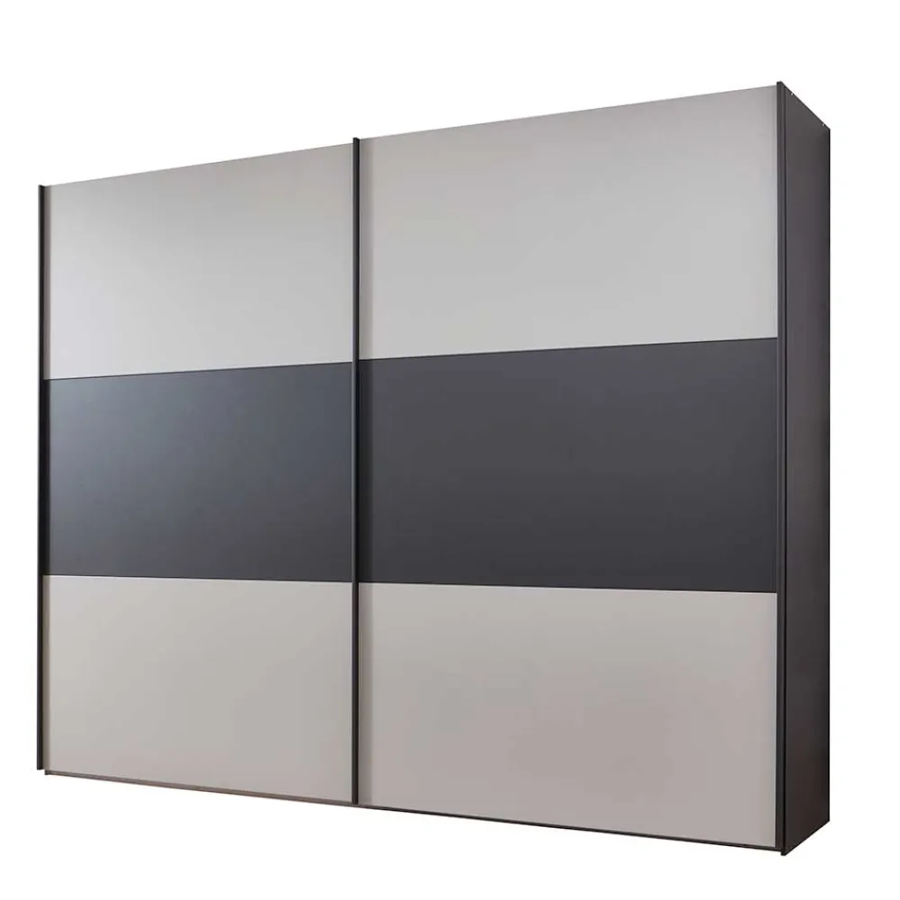 Wohnen Kleiderschränke|Kleiderschränke*Schwebetüren Kleiderschrank in Hellgrau & Dunkelgrau - Guadiana