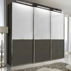 Wohnen Schwebetüren Kleiderschrank in Braun & Weiß - Genre