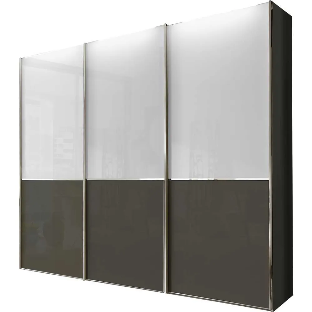 Wohnen Schwebetüren Kleiderschrank in Braun & Weiß - Genre