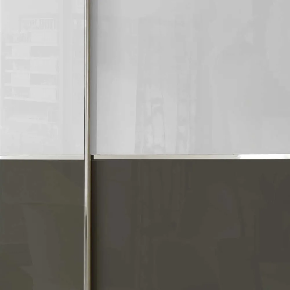 Wohnen Schwebetüren Kleiderschrank in Braun & Weiß - Genre