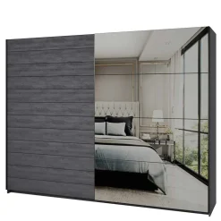 Wohnen Kleiderschränke|Kleiderschränke*Schwebetüren-Kleiderschrank in Eiche Grau - Carika