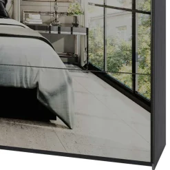 Wohnen Kleiderschränke|Kleiderschränke*Schwebetüren-Kleiderschrank in Eiche Grau - Carika