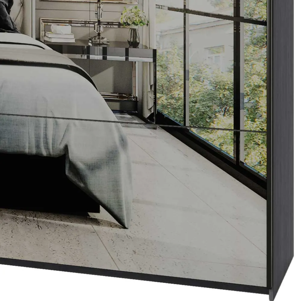 Wohnen Kleiderschränke|Kleiderschränke*Schwebetüren-Kleiderschrank in Eiche Grau - Carika