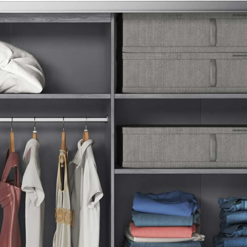 Wohnen Kleiderschränke|Kleiderschränke*Schwebetüren-Kleiderschrank in Eiche Grau - Carika