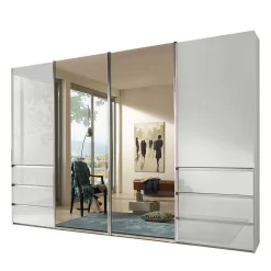 Wohnen Kleiderschränke|Kleiderschränke*Schwebetürenkleiderschrank mit Spiegel - Oksena