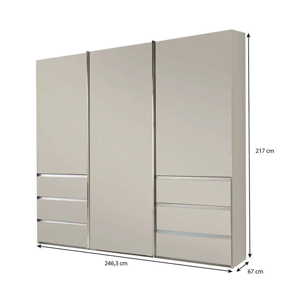 Wohnen Schränke*Schwebetüren-Kleiderschrank in Champagner - 3-türig - Vilantinos