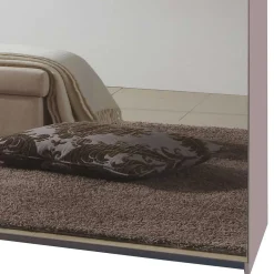 Wohnen Schwebetürenkleiderschrank in Weiß mit Spiegel - Uvaiano