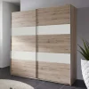 Wohnen Jugendzimmerschränke*Schwebetürenschrank in Eiche San Remo & Weiß - Binokaranka