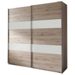 Wohnen Jugendzimmerschränke*Schwebetürenschrank in Eiche San Remo & Weiß - Binokaranka