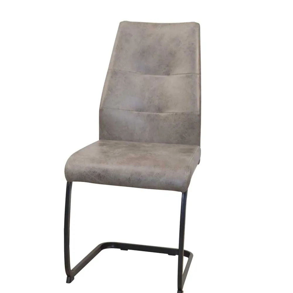 Wohnen Schwarze Möbel|Graue Möbel*Schwingstühle in Grau & Schwarz - Medeos (4er Set)