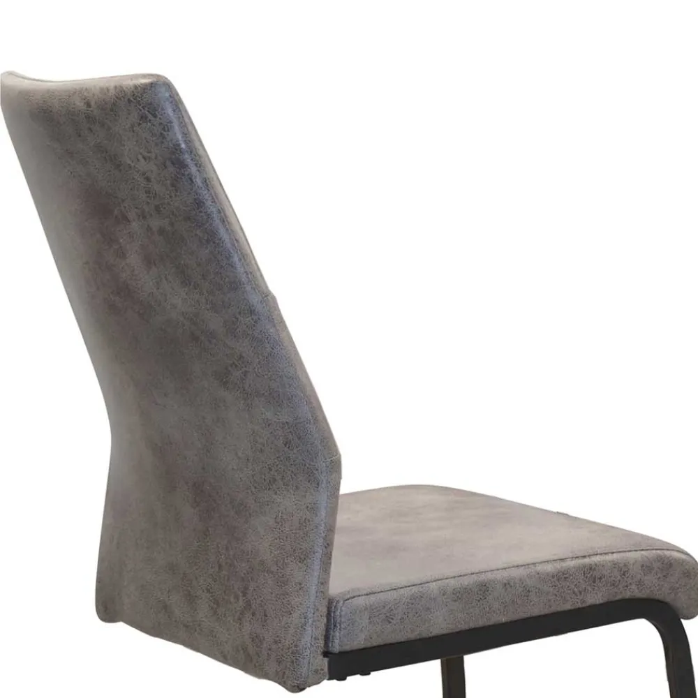 Wohnen Schwarze Möbel|Graue Möbel*Schwingstühle in Grau & Schwarz - Medeos (4er Set)