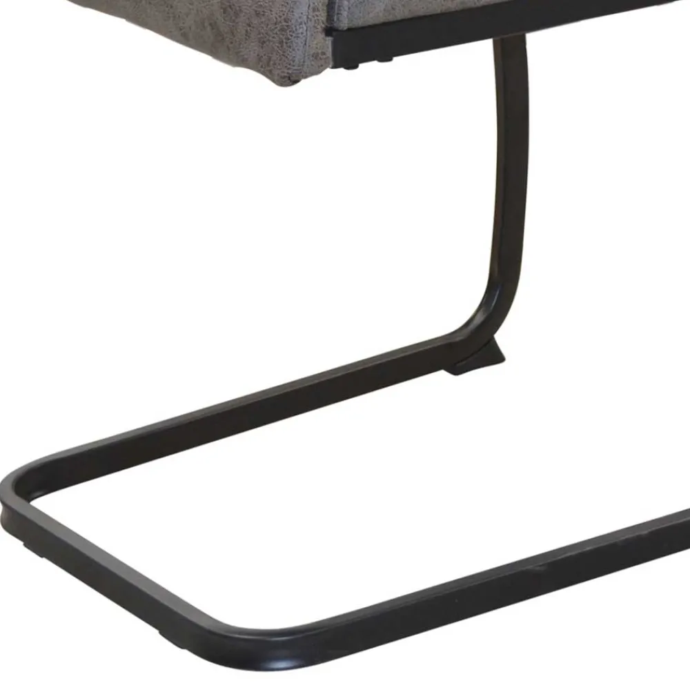 Wohnen Schwarze Möbel|Graue Möbel*Schwingstühle in Grau & Schwarz - Medeos (4er Set)