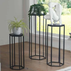 Wohnen Telefontische*Sechseckige Beistelltische 3-Satz - Lombadossa (dreiteilig)