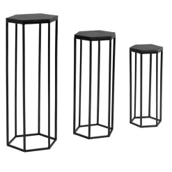 Wohnen Telefontische*Sechseckige Beistelltische 3-Satz - Lombadossa (dreiteilig)