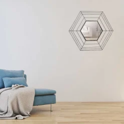 Wohnen Sechseckiger Spiegel im Spinnweben Design - Vivenda