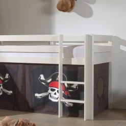 Wohnen Jugendbetten|Kinderbetten*Seeräuber Kinderbett als Hochbett mit Vorhang - Enevo