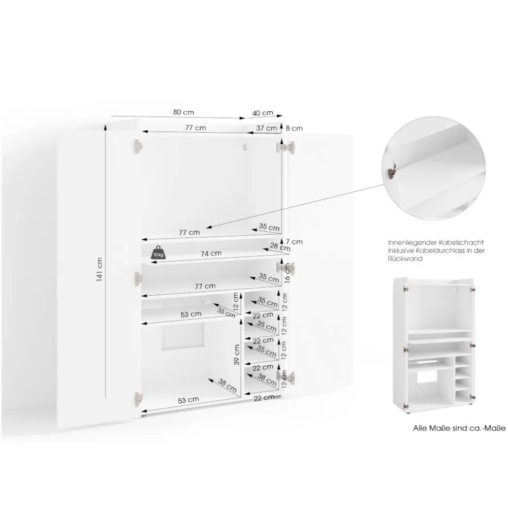Wohnen Esszimmerschränke*Sekretär Computerschrank in modernem Design - Brossiny