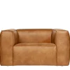 Wohnen Sessel & Hocker|Sessel*Sessel aus Recyclingleder in Braun Cognac - Baham