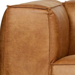 Wohnen Sessel & Hocker|Sessel*Sessel aus Recyclingleder in Braun Cognac - Baham