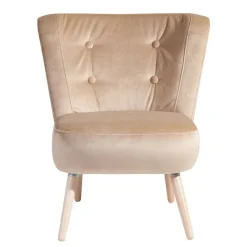 Wohnen Sessel & Hocker|Retro Möbel*Sessel aus Samtvelours Beige - Modena