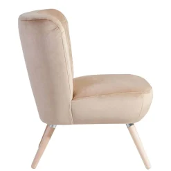 Wohnen Sessel & Hocker|Retro Möbel*Sessel aus Samtvelours Beige - Modena