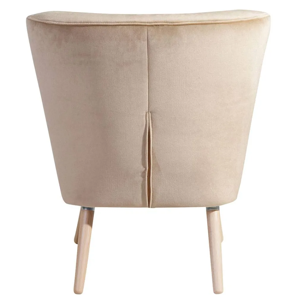 Wohnen Sessel & Hocker|Retro Möbel*Sessel aus Samtvelours Beige - Modena