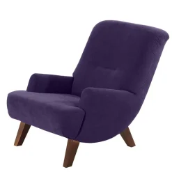 Wohnen Braune Möbel|Sessel & Hocker*Sessel aus Velours in Violett - Cregorian