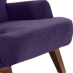 Wohnen Braune Möbel|Sessel & Hocker*Sessel aus Velours in Violett - Cregorian