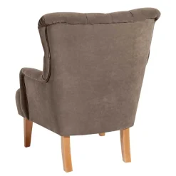 Wohnen Sessel in Beigegrau und Buche - Celavio