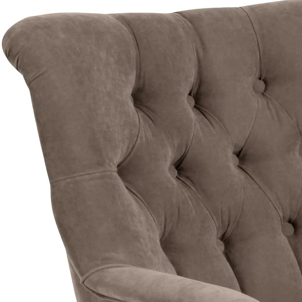 Wohnen Sessel in Beigegrau und Buche - Celavio