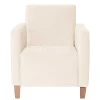 Wohnen Sessel in Cremeweiß Samtvelours - Roger