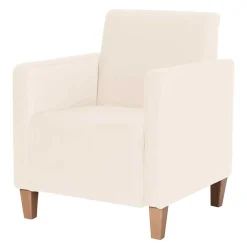 Wohnen Sessel in Cremeweiß Samtvelours - Roger