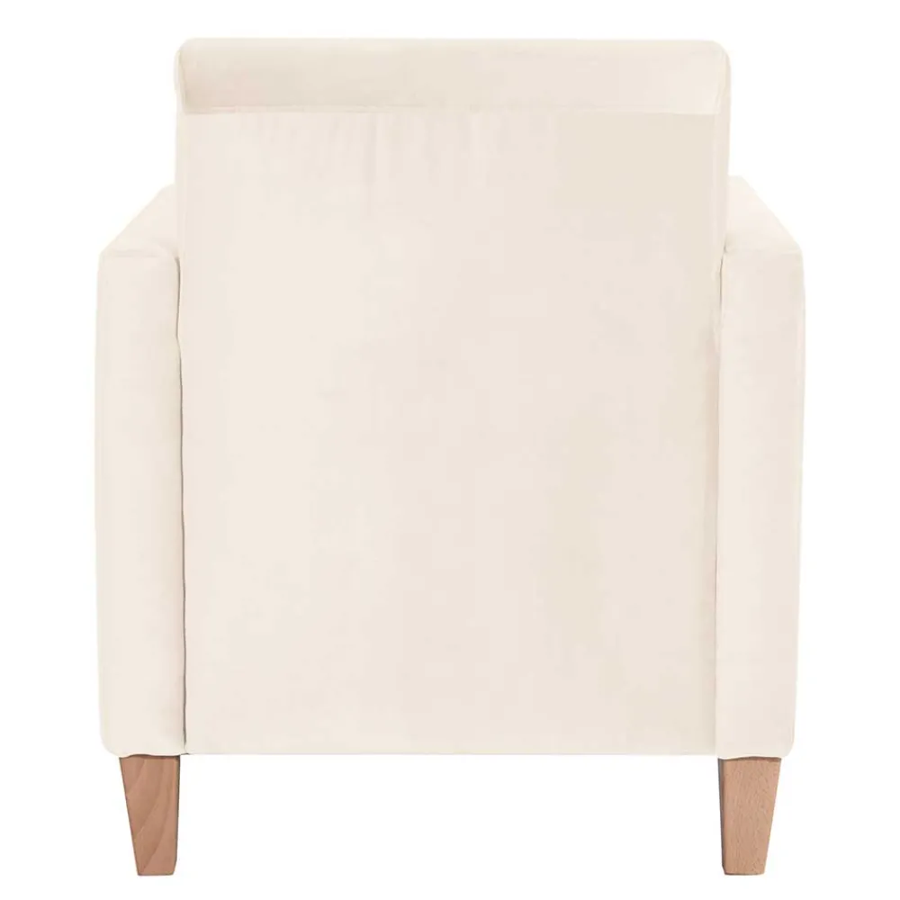 Wohnen Sessel in Cremeweiß Samtvelours - Roger