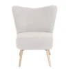 Wohnen Sessel in Cremeweiß und Buche - Liane