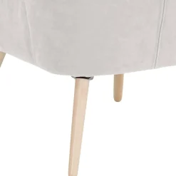 Wohnen Sessel in Cremeweiß und Buche - Liane