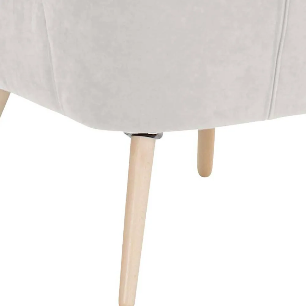 Wohnen Sessel in Cremeweiß und Buche - Liane