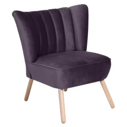 Wohnen Sessel in Dunkellila und Buche Natur - Zunil