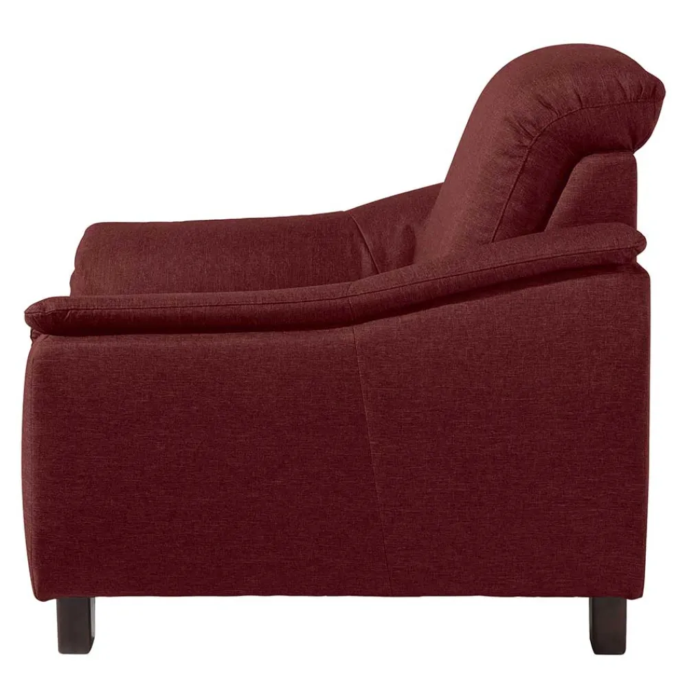 Wohnen Sessel in Rot und Nussbaum Braun - Capital