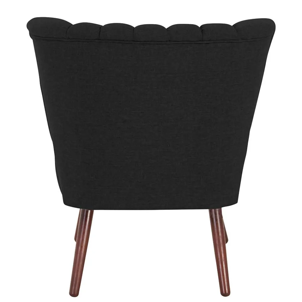 Wohnen Sessel in Schwarz und Nussbaum - Nastasia