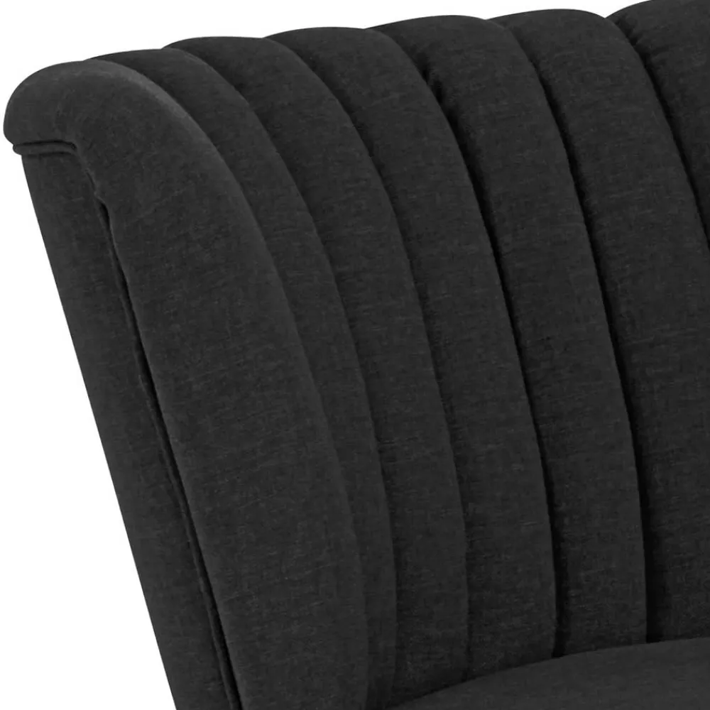 Wohnen Sessel in Schwarz und Nussbaum - Nastasia