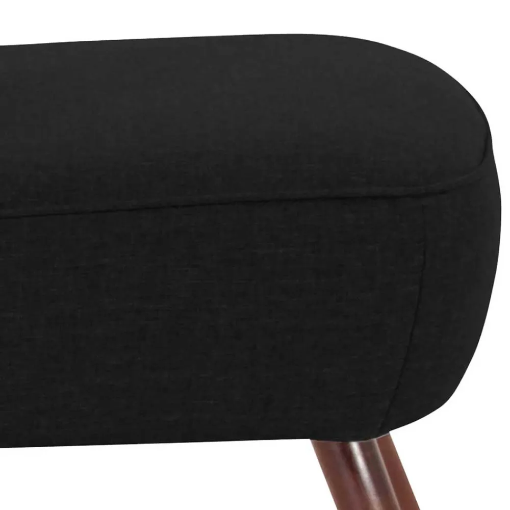 Wohnen Sessel in Schwarz und Nussbaum - Nastasia