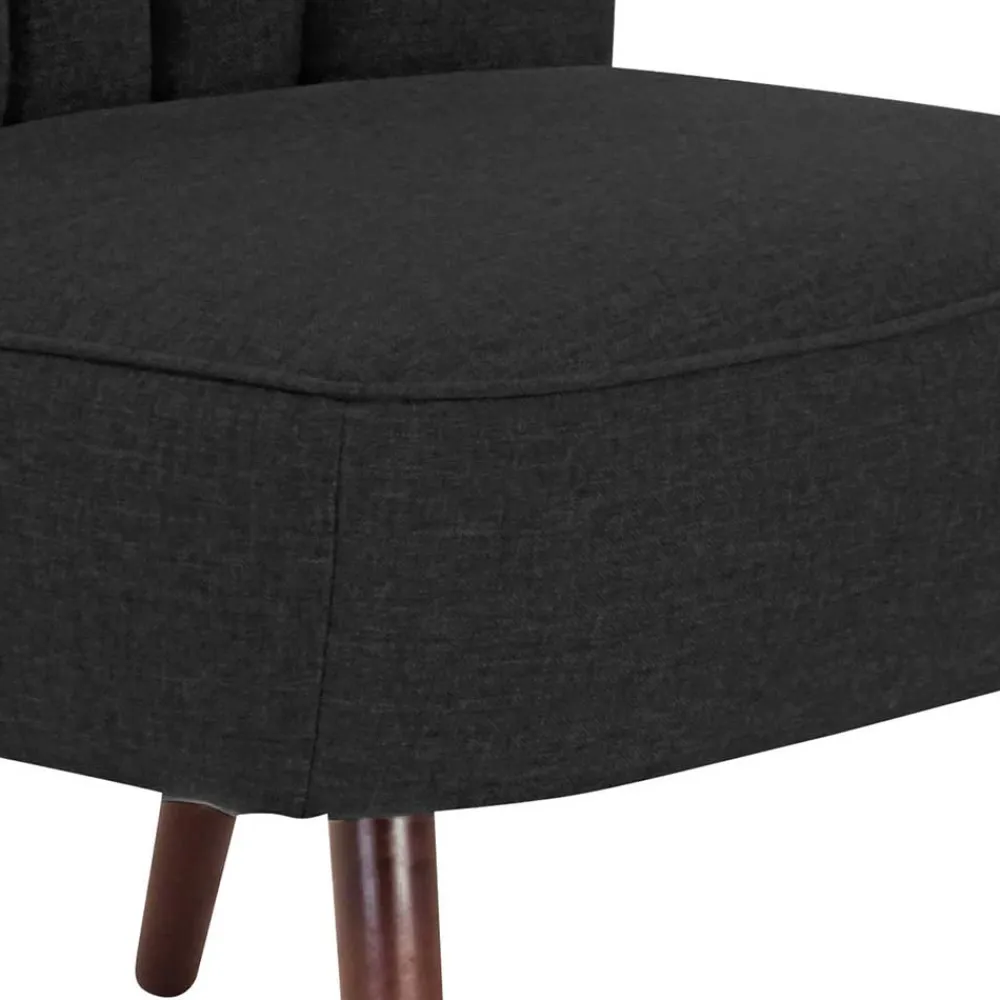 Wohnen Sessel in Schwarz und Nussbaum - Nastasia