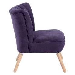 Wohnen Sessel & Hocker*Sessel in Violett und Buche Natur - Cayava