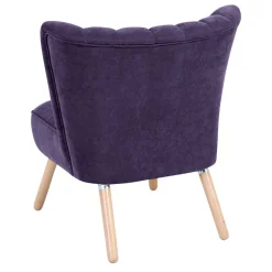 Wohnen Sessel & Hocker*Sessel in Violett und Buche Natur - Cayava